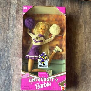 East Carolina University Barbie Cheerleader Doll 1996 Mattel 19155